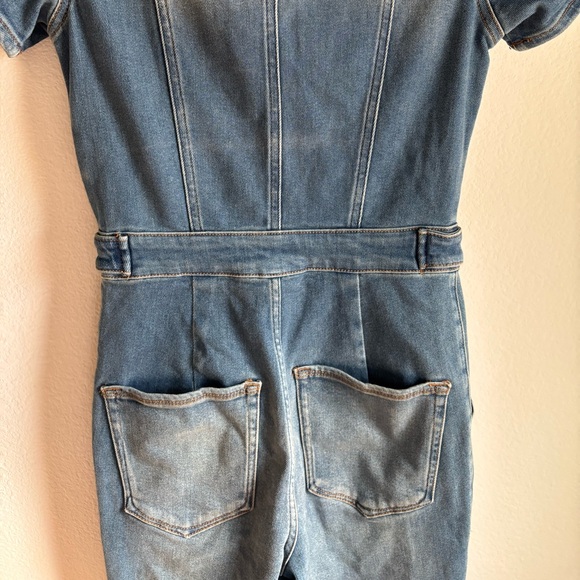 Americana Good American Light Blue Denim Jumpsuit size 1 w/as adjustable waist - Picture 13 of 16